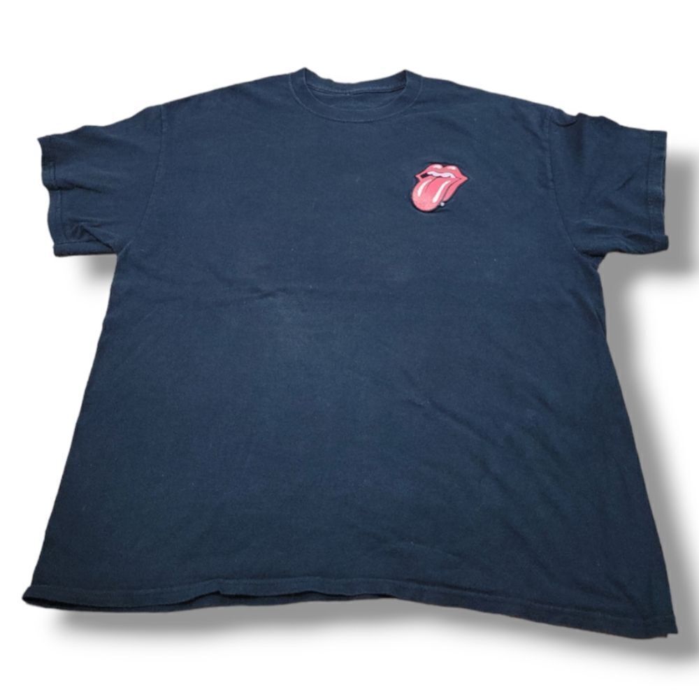The Rolling Stones Shirt Size XL Embroidered Rolling Stones Logo Patch Band Tee